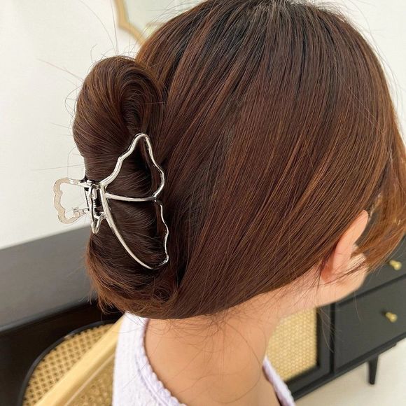 7/$35 Silver Color Butterfly Hair Claw Clip - Picture 4 of 8